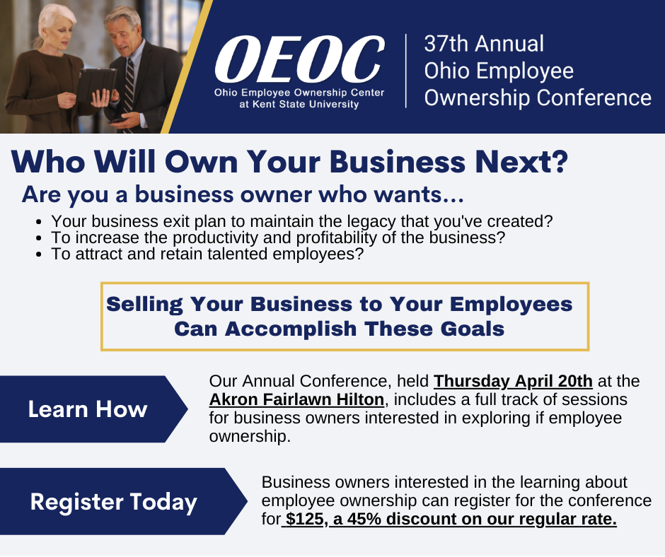 Ohio Employee Ownership Center – Annual Conference – Business Owner Discount 