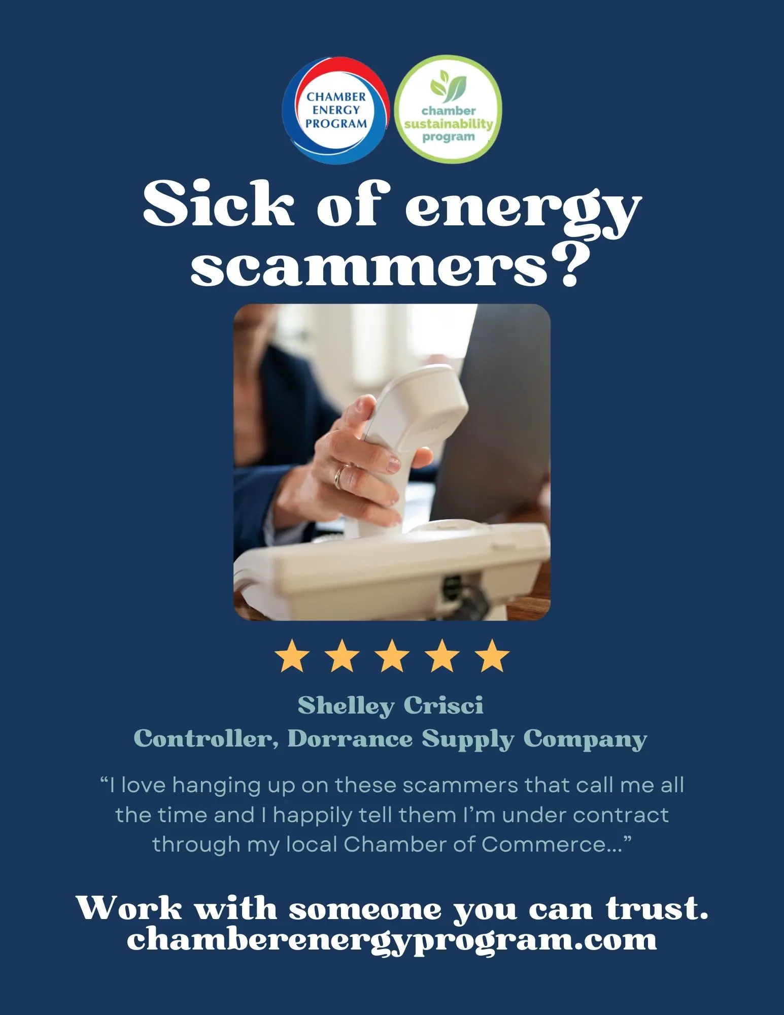 Tired of energy scammers? Just hang up!